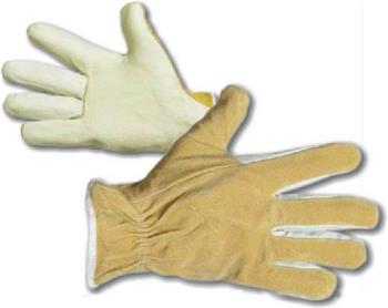 Zaštitne rukavice Heron Svinjska koža, dlan i prsti oker boje, špalt sa gornje strane, mekane, bez ojacanja. Rukavica se koristi u gradevinarstvu, industriji, poljoprivredi na radnim mestima gde je potrebna zaštita kompletne šake. Velicina:9, 10